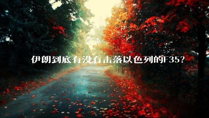 伊朗到底有没有击落以色列的F35？
