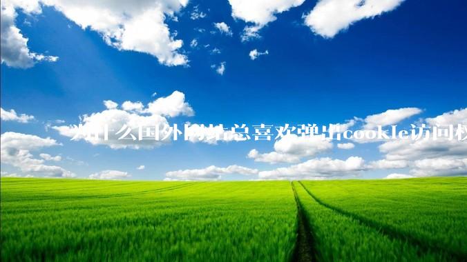 为什么国外网站总喜欢弹出cookie访问权限弹窗，国内网站却没有，这么做有什么意义？